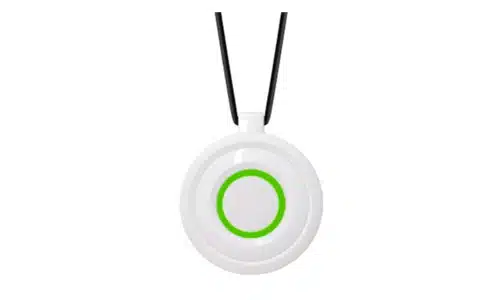 Personal Help Button White with green button 
