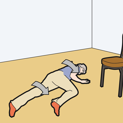Getting up from a fall - Step 3
