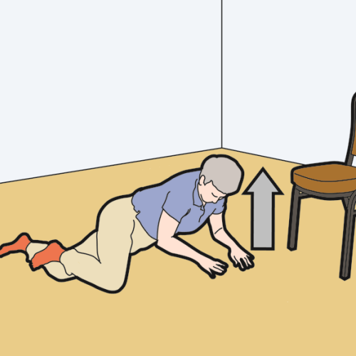 Getting up from a fall - Step 4