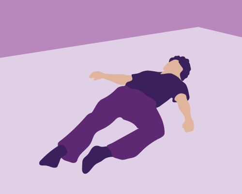 Getting up quickly or the wrong way could make an injury worse. If you are hurt, call for help using a medical alert service or a telephone.
