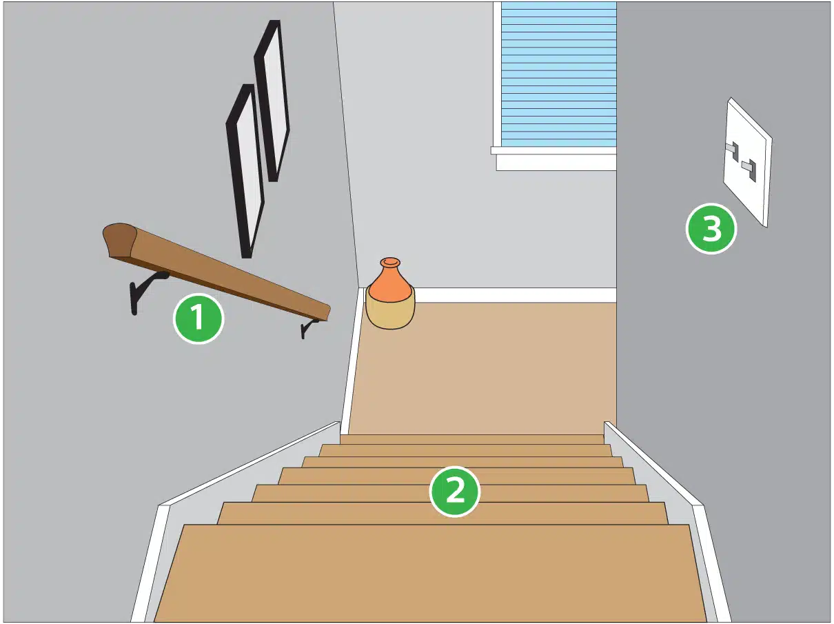 Stairways set up to reduce fall risks