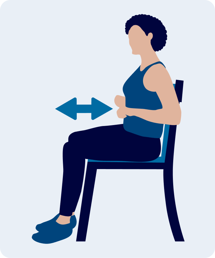 Seated posture focused breathing visual