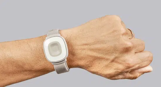 medical alert bracelet on wrist