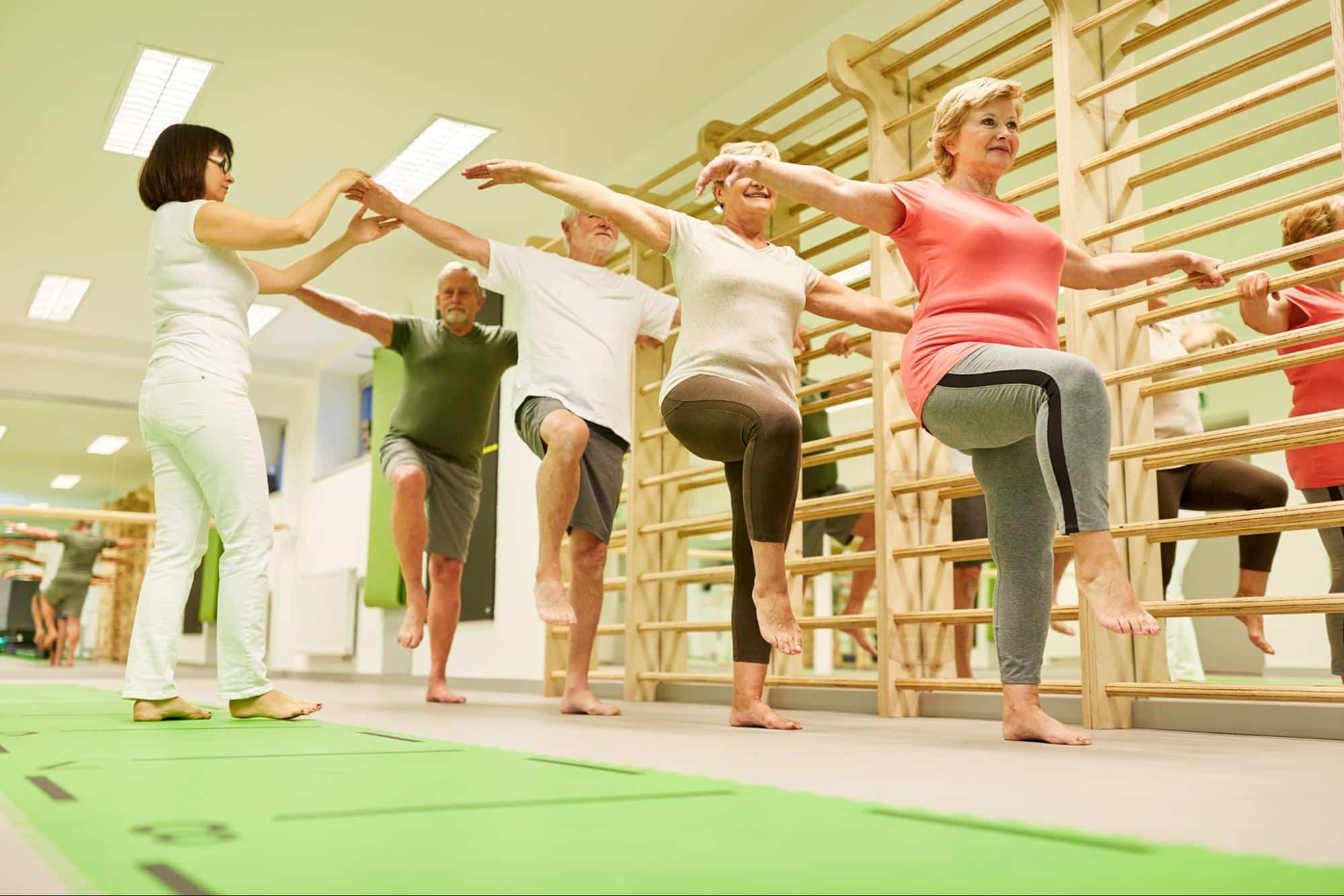 Seniors exercising