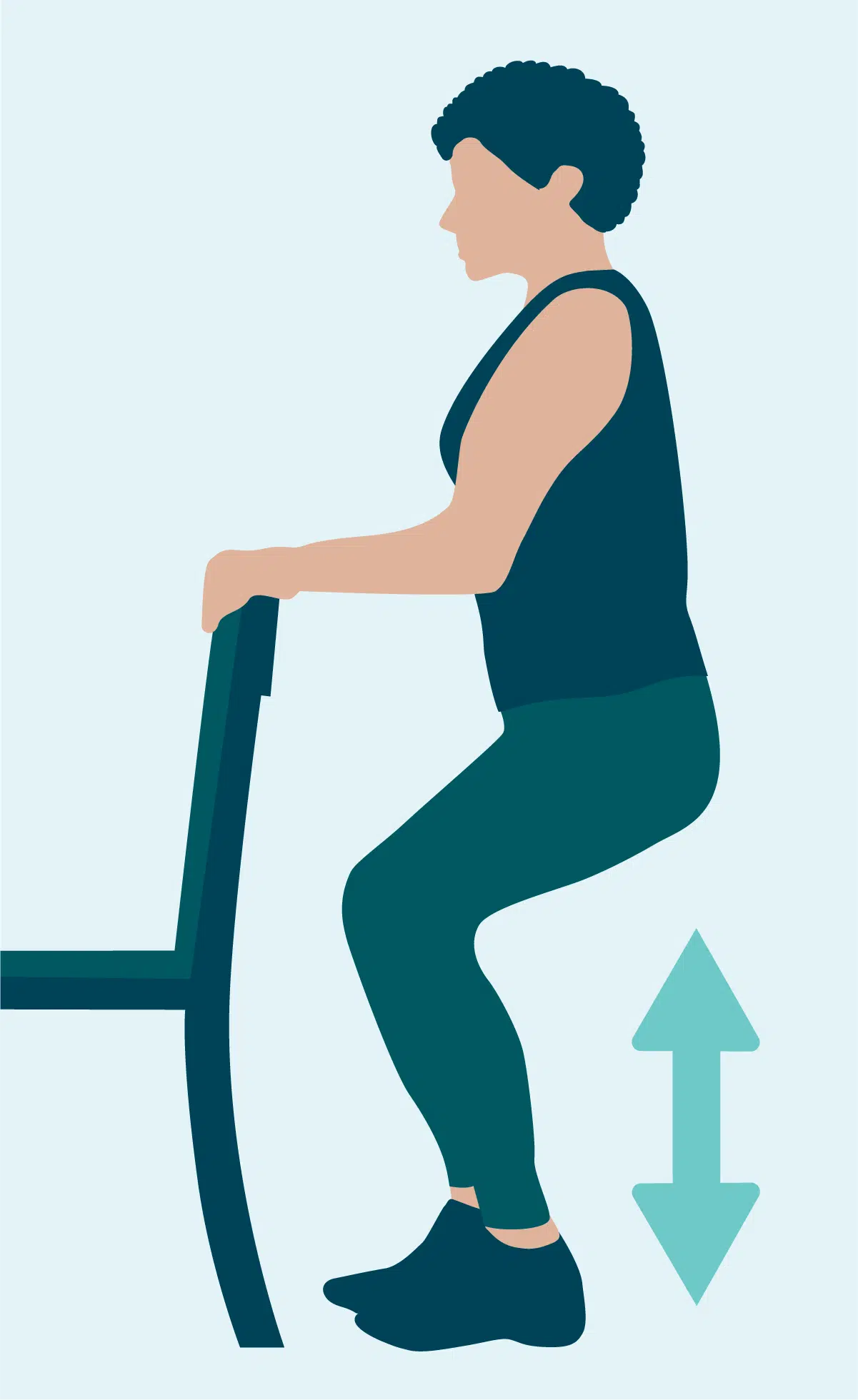 Mini-squats  Senior fitness, Daily exercise routines, Chair exercises