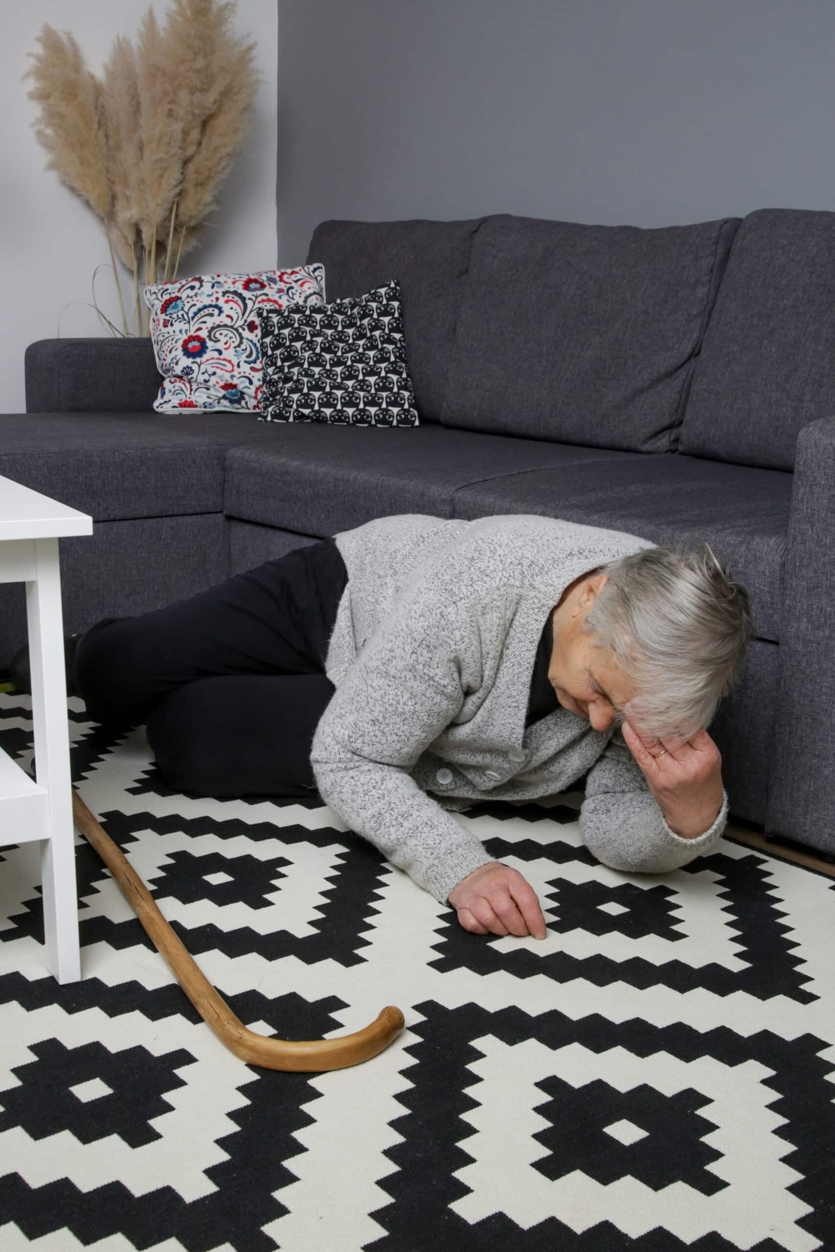 Senior who fell on the floor