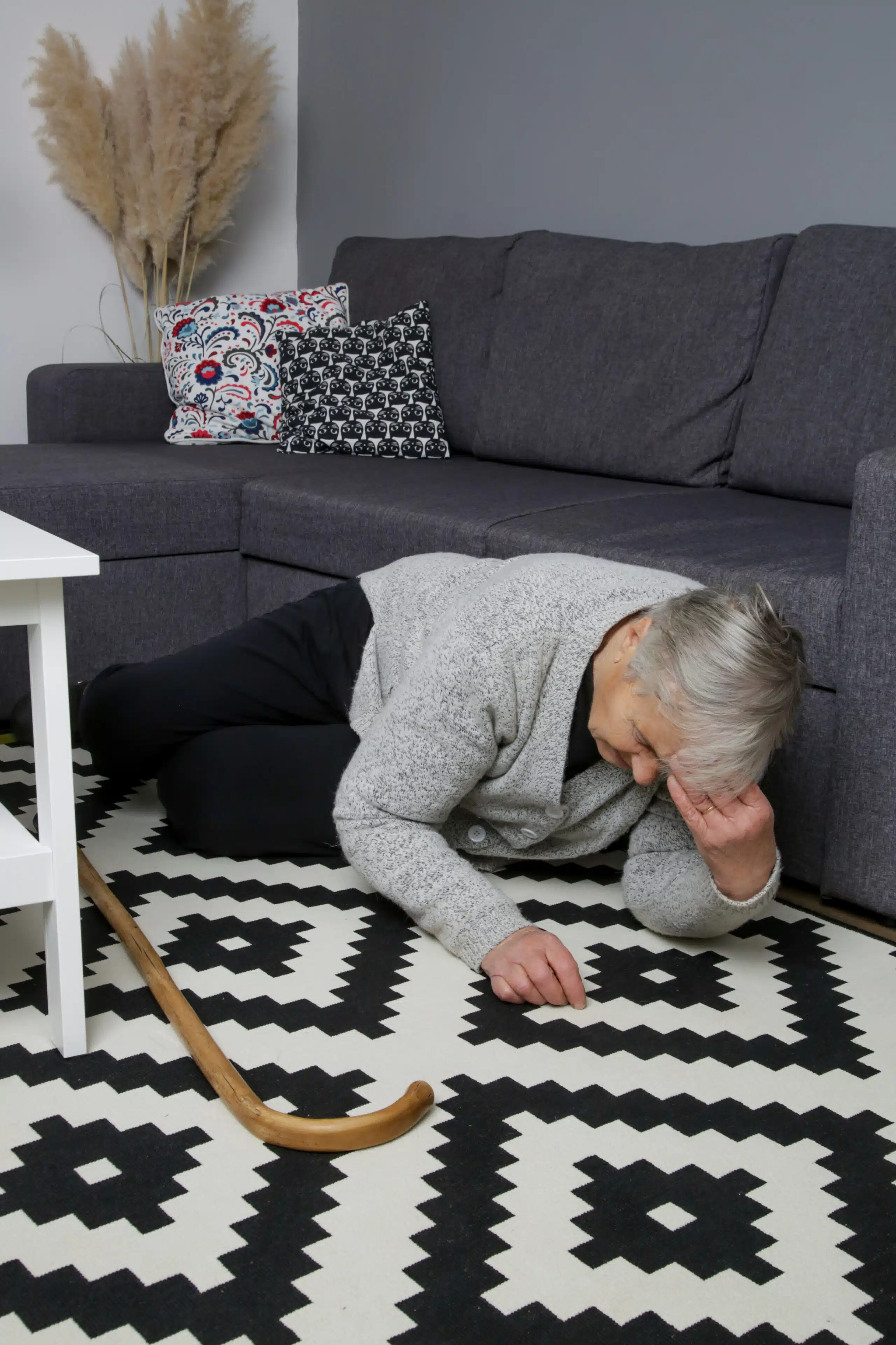 Senior who fell on the floor