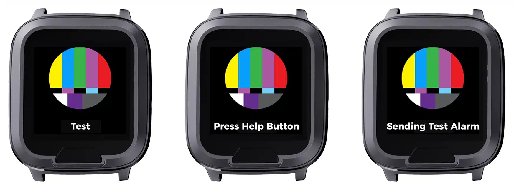 Smartwatch test screen